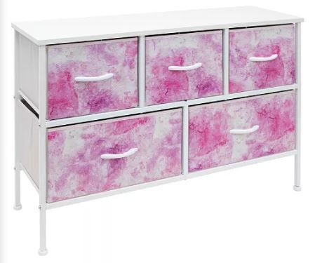 Photo 1 of 5 Drawer Storage Cube Dresser PINK SPLASH 
