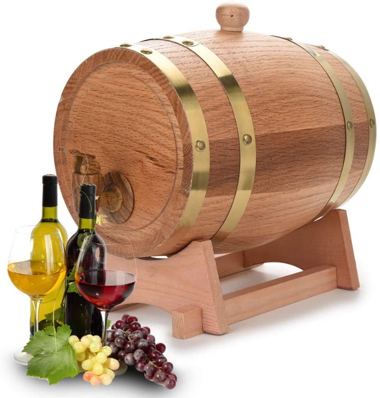 Photo 1 of  Vintage Wood Timber Wine Barrel Dispenser for Beer Brandy Tequila Whiskey Rum Port (3L) BARREL ONLY 
