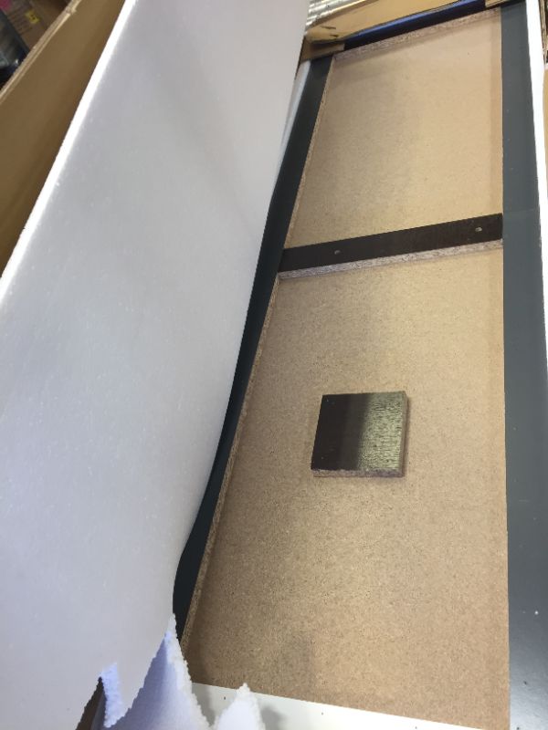 Photo 1 of Baxton Studio Beasley 70-Inch Dark Brown TV Cabinet with 2 Sliding Doors and Drawer BOX 1 OF 2, REQUIRES OTHER BOX FOR COMPLETE ASSEMBLY
