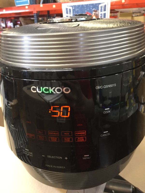 Photo 3 of Cuckoo CMC-QSN501S Q5 Superior Multifunctional 5 Quarts, Black Multi-Pressure Cooker