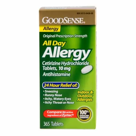 Photo 1 of 2 PACK GOODSENSE All Day Allergy Cetirizine HCL Tablets, 365 Tablets Best By 07/2022
