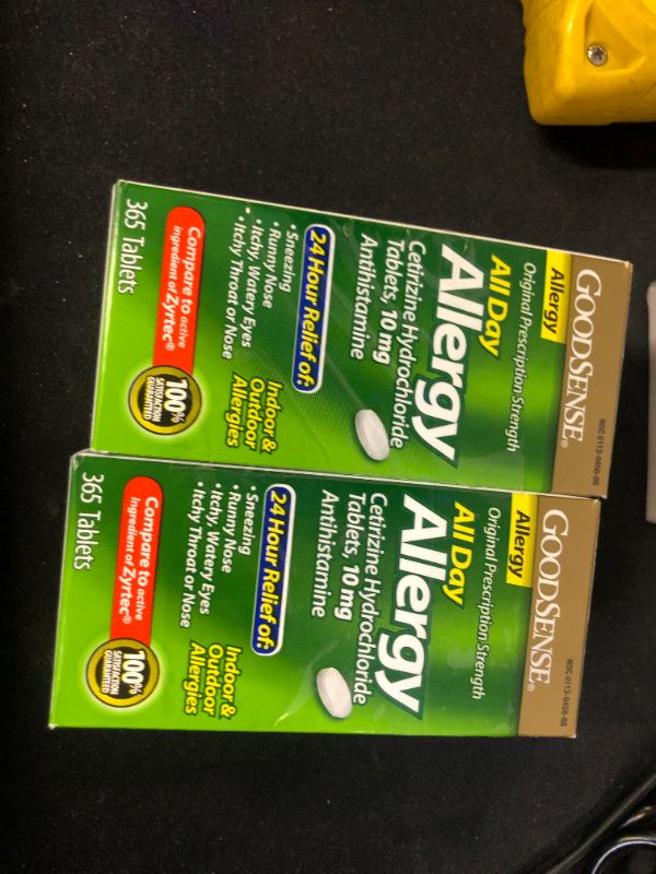 Photo 2 of 2 PACK GOODSENSE All Day Allergy Cetirizine HCL Tablets, 365 Tablets Best By 07/2022
