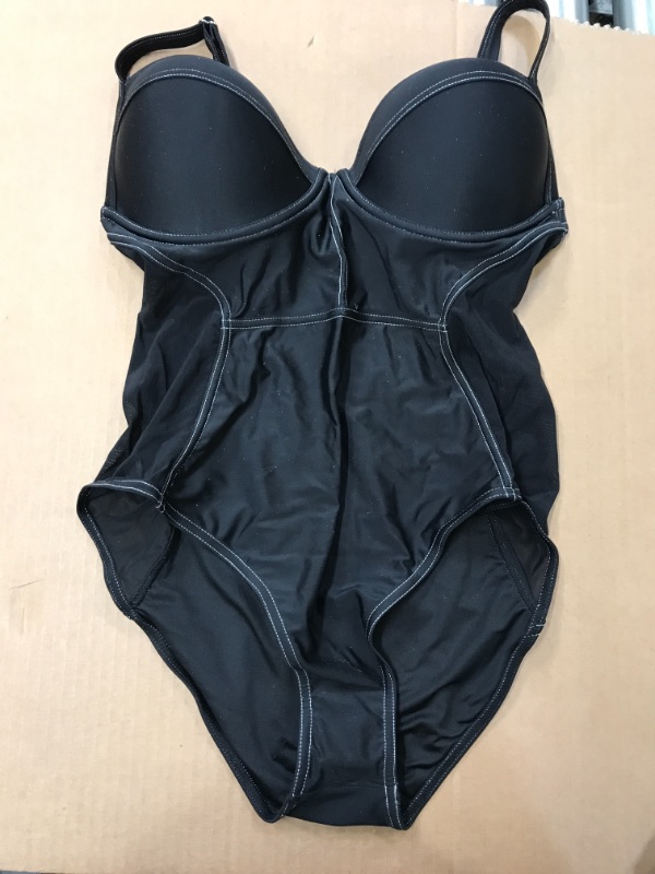Photo 3 of CUPSHE Women's Bikini Swimsuit one Piece Bathing Suit black---Size OX
