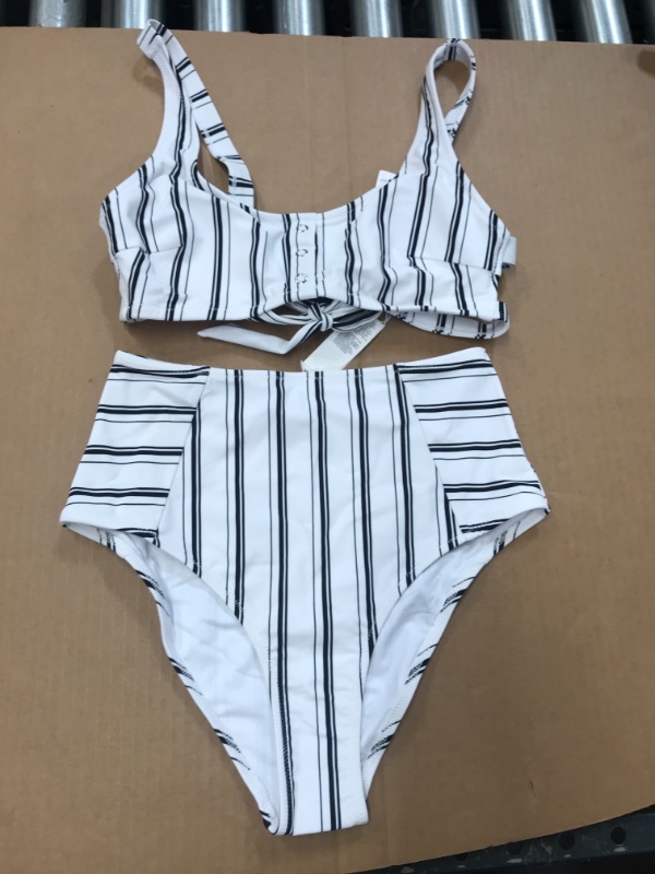 Photo 1 of cupshe bathing suits two piece white & black