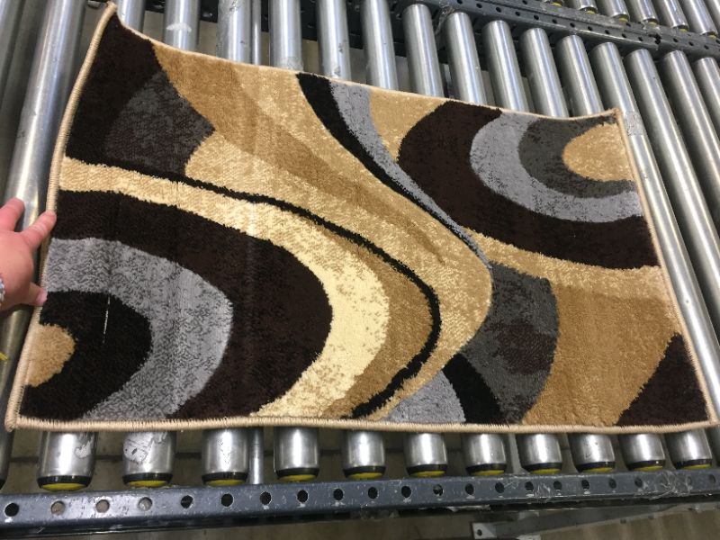 Photo 3 of 18.9"x31.5" scatter rug brown/abstract 