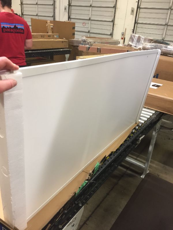 Photo 1 of Metalux 2 ft. x 4 ft. White Integrated LED Flat Panel Troffer Light Fixture