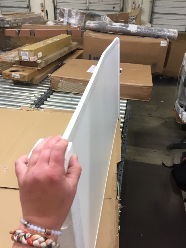 Photo 1 of Metalux 2 ft. x 4 ft. White Integrated LED Flat Panel Troffer Light Fixture