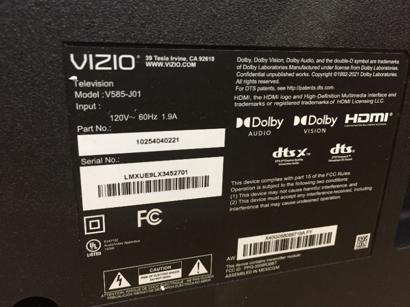 Photo 6 of VIZIO V-Series 58" 4K LED Smart TV - V585-J01

