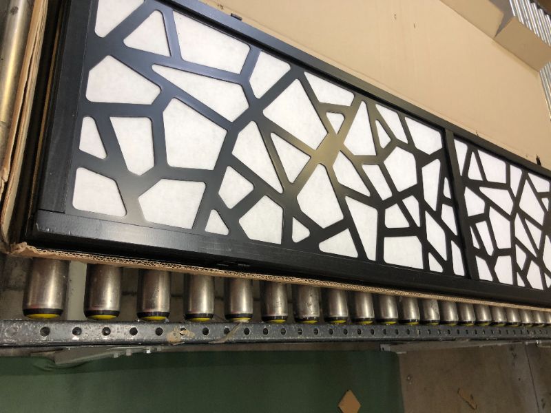 Photo 1 of Roundhill Furniture Giyano 4 Panel Screen Room Divider Black