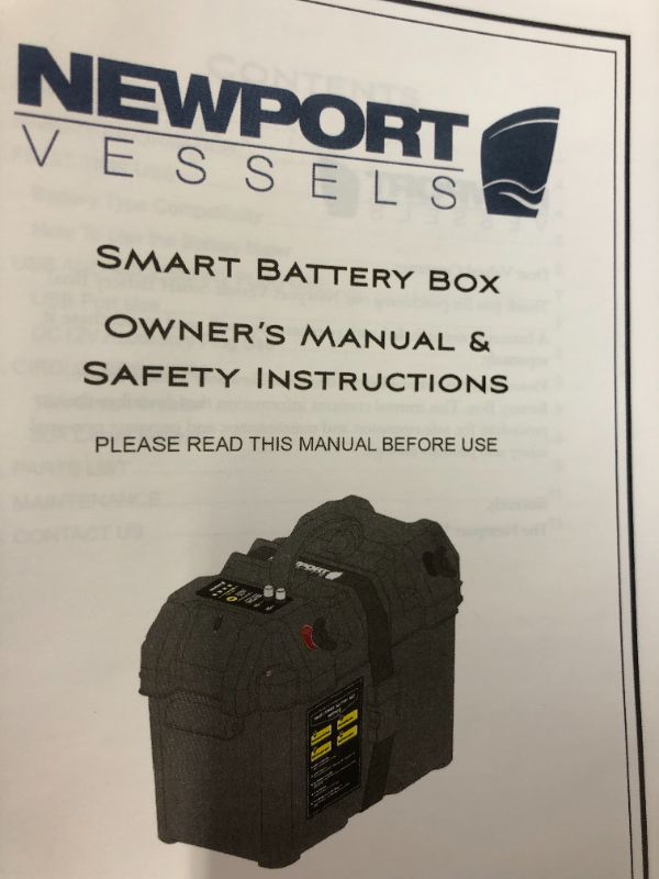 Photo 2 of Newport Vessels Trolling Motor Smart Battery Box Power Center Black