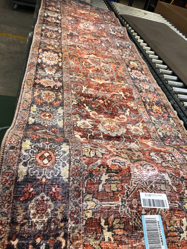 Photo 1 of 9 feet long by 30 inches wide area rug color red infused style 