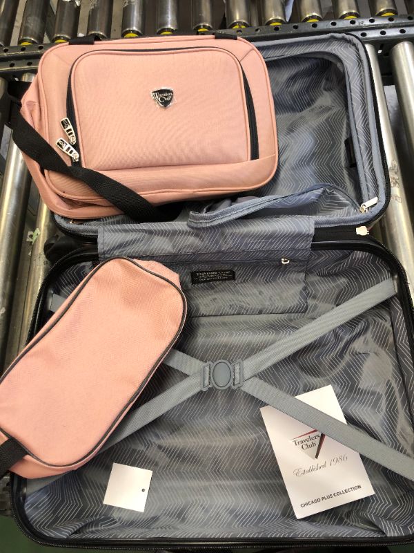 Photo 3 of Travelers Club 3-Pc. Luggage Set Rose Gold