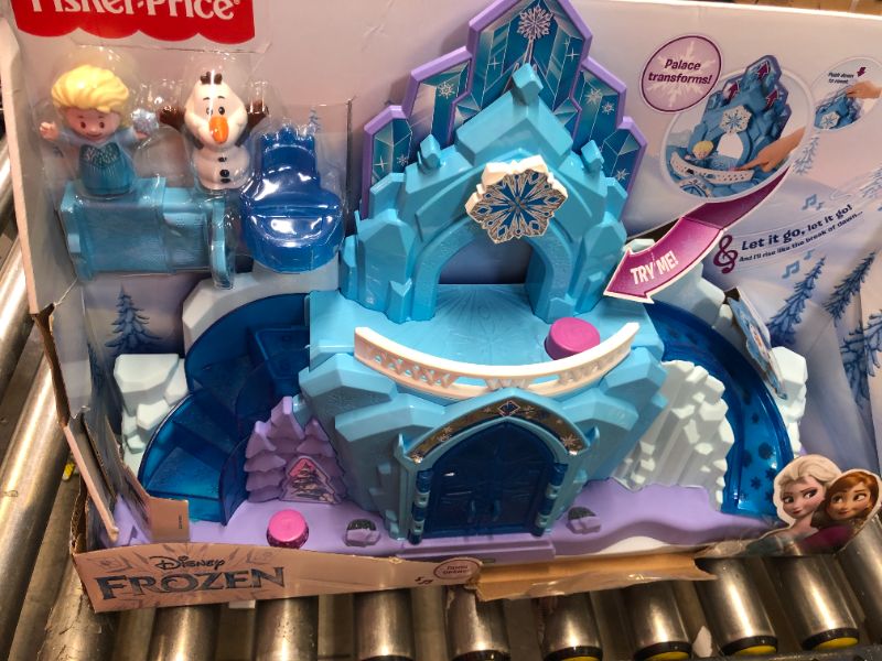 Photo 2 of Fisher-Price Little People Disney Frozen Elsa's Ice Palace, Musical Light-Up Playset
