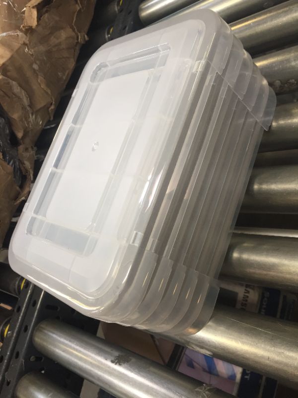 Photo 1 of IRIS 6.5qt Weathertight Storage Box Clear PACK OF 5