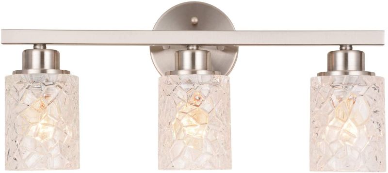 Photo 1 of ALICE HOUSE 20.5" Vanity Lights, 3 Light Wall Lighting, Brushed Nickel Finish Bathroom Lights Over Mirror, Bathroom Lighting AL9082-W3
