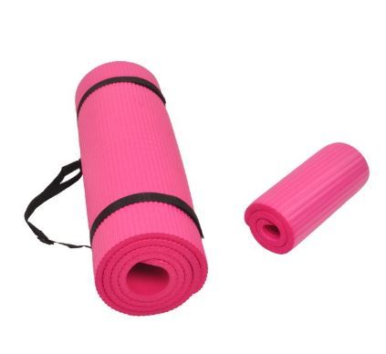 Photo 1 of BalanceFrom GoYoga+ All-Purpose 1/2-Inch Extra Thick High Density Anti-Tear Exercise Yoga Mat and Knee Pad with Carrying Strap
