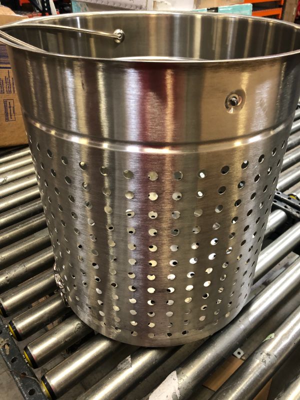 Photo 2 of Bayou Classic 1140 Stainless 10-Gallon Steam Boil Stockpot with Spigot Basket and Vented Lid--spigot only 