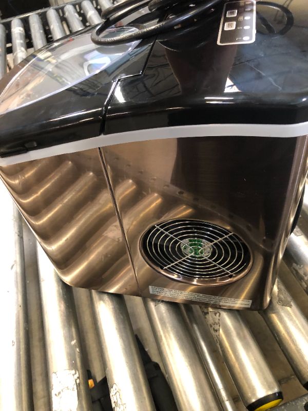 Photo 1 of Frigidaire 26 lb. Countertop Icemaker EFIC117-SS, Copper Stainless Steel