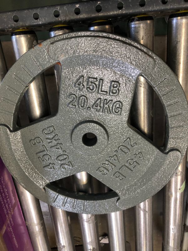 Photo 1 of 45lb weight exercise plate