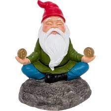 Photo 1 of GreenLighting Light Up Zen Bitcoin Garden Gnome - Novelty Solar Powered Garden S 10x7.5x7in