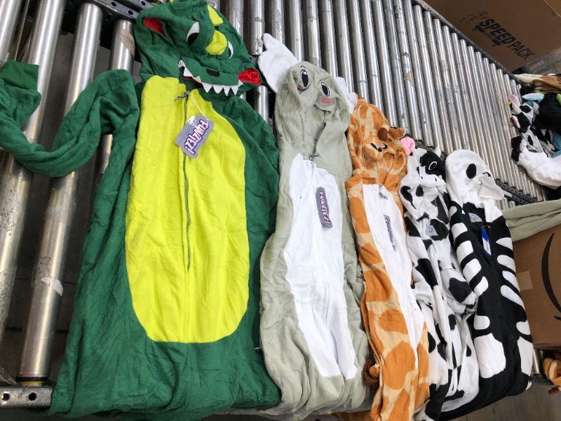 Photo 1 of Set of 5 variety onesie pajamas size left to right - S, M, M, S, XL