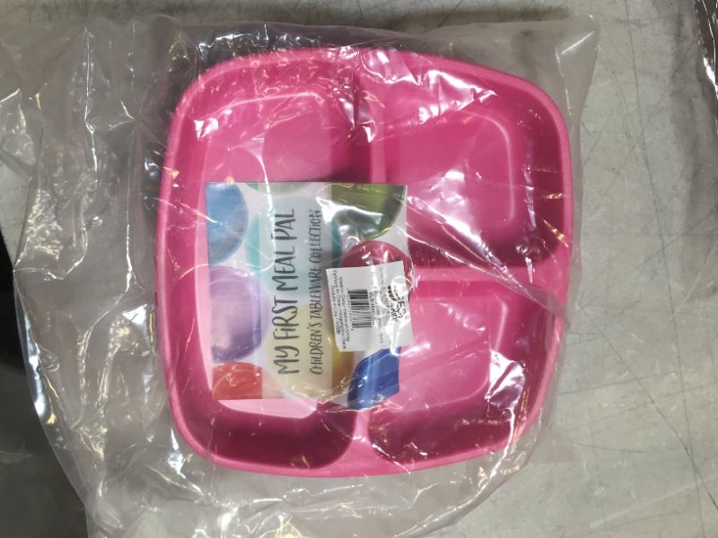 Photo 1 of Ecr4kids My First Meal Pal Divided Toddler Plates, 3-pack Stackable Kids' Plates
