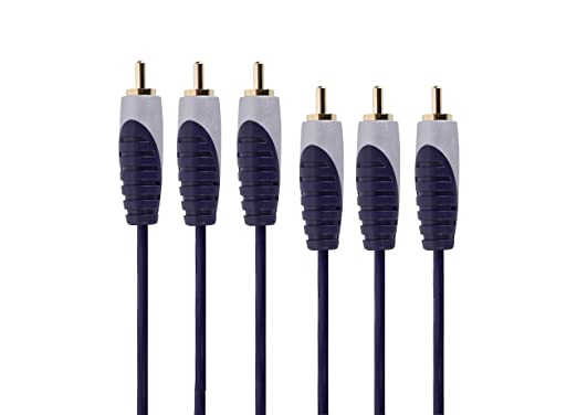 Photo 1 of Soundeluxe, Audio & Video RCA Interconnect Cable, 3 Male to Male RCA Conductors for Home Theater, DVDs, Blu-ray and Other Audiophile Stereo Audio/Composite Video Devices, 3 Ft. Length