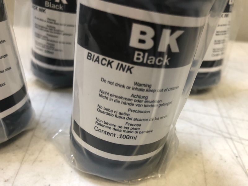 Photo 2 of Printer Ink Dye Ink Black 4pack---100ml