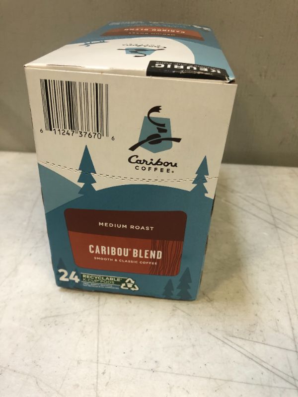 Photo 3 of Caribou Coffee Caribou Blend Medium Roast Keurig K-Cups Pods 24 Count  exp date 08-2021