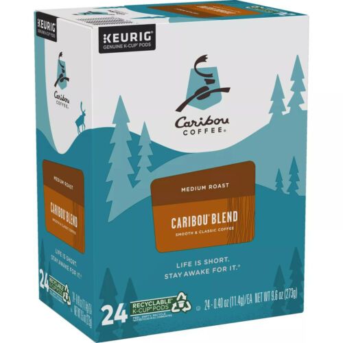 Photo 1 of Caribou Coffee Caribou Blend Medium Roast Keurig K-Cups Pods 24 Count  exp date 08-2021