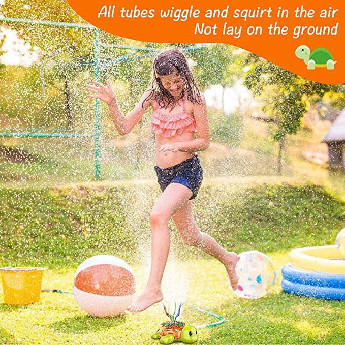Photo 1 of MJartoria Water Sprinkler for Kids, Turtle Sprinklers for Toddlers, Mixing Tubes, Summer Outdoor Games, Fun Splash Toys, Water Toys, Outdoor Garden Gifts