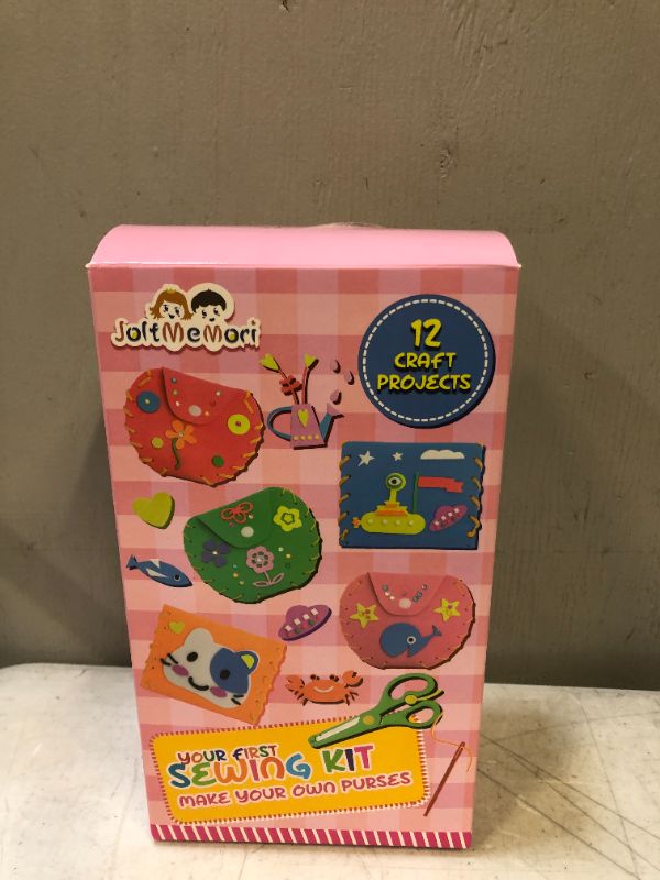 Photo 1 of JoltMemori Sewing Craft Kits for Kids Beginners, 12 Wallets, Fun Craft Projects for Boys and Girls, Great Gift for Girls