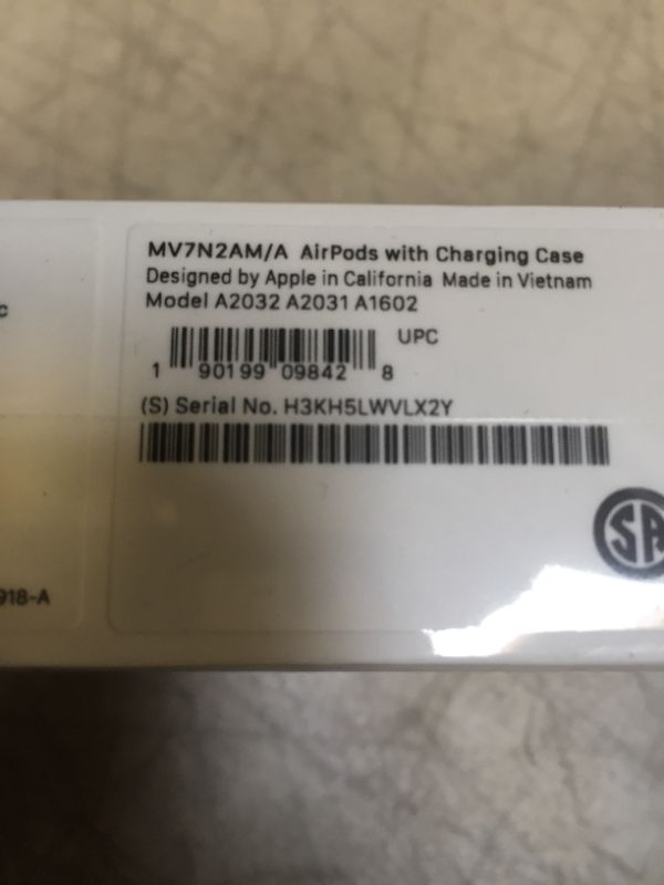 Photo 1 of Apple AirPods (2nd Generation) -- FACTORY SEALED 
