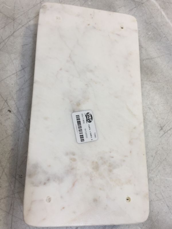 Photo 2 of 12" X 6" Marble Serving Stand White - Threshold™
