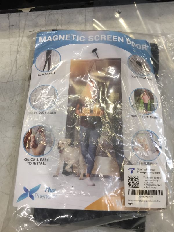 Photo 2 of Flux Phenom Magnetic Screen Door - Keep Bugs Out, Let Cool Breeze In - Self Sealing Magnets, Heavy Duty Retractable Mesh Net Closure - Curtain Works With Pets, Sliding Door, Front Doors - 38 x 82 Inch
