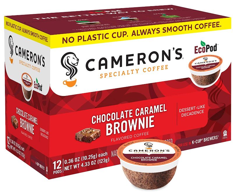 Photo 1 of Cameron's Coffee Single Serve Pods, Flavored, Chocolate Caramel Brownie, 12 Count (Pack of 1)
