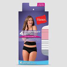 Photo 1 of Hanes Women's Cotton Stretch 4pk Hipster briefs - Colors May Vary size 5