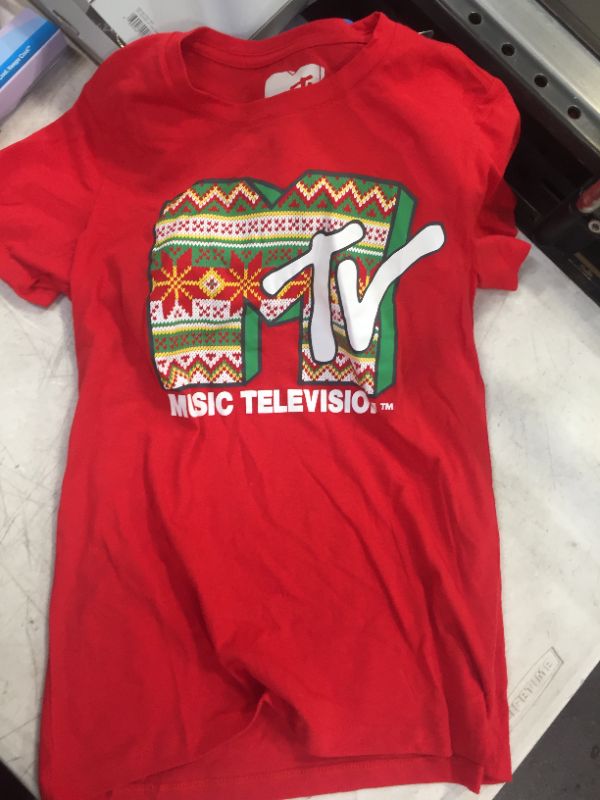 Photo 1 of kids shirt color red MTV brand size extra small 