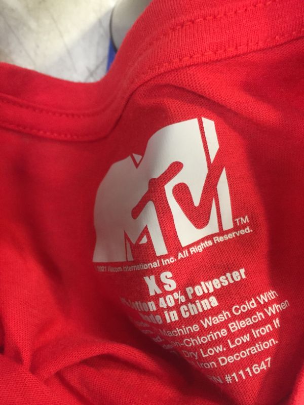 Photo 2 of kids shirt color red MTV brand size extra small 