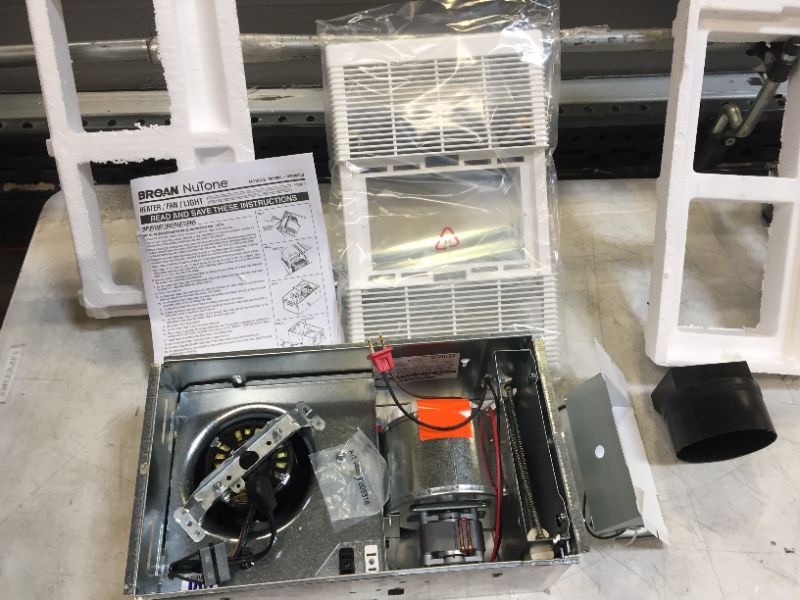 Photo 1 of Broan-NuTone 80 CFM Ceiling Bathroom Exhaust Fan with Light and 1300-Watt Heater