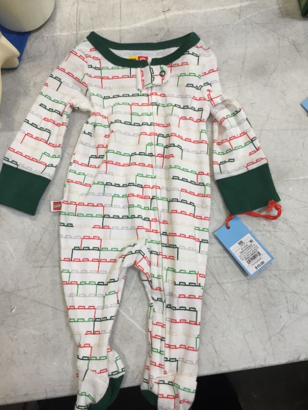 Photo 1 of Baby Stacked Brick Pattern One Piece Pajama - LEGO Collection x Target White New Born 