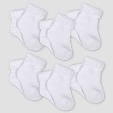 Photo 1 of Gerber Baby 6pk Socks - White 0-3M