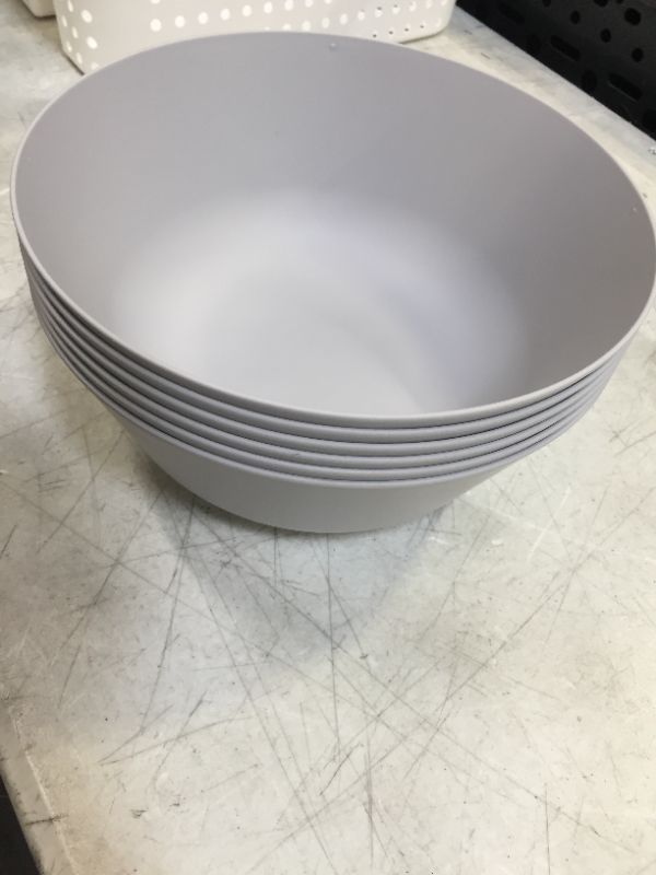 Photo 3 of 114oz Plastic Serving Bowl Gray - Room Essentials