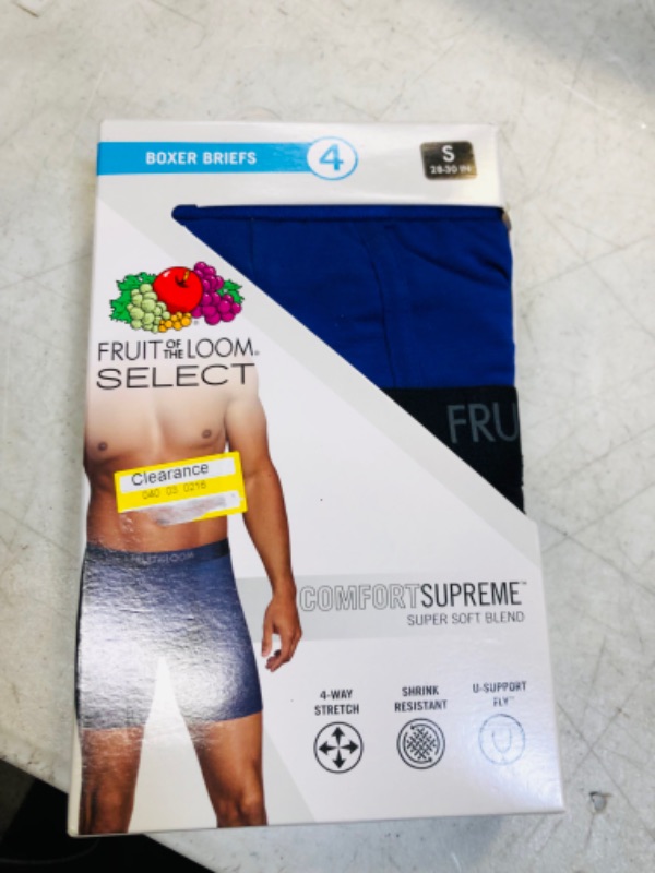 Photo 2 of Fruit of the Loom Men's Comfort Supreme Boxer Briefs - S, MultiColored
