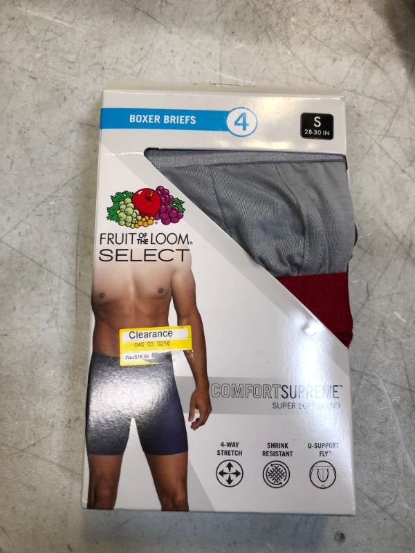 Photo 2 of Fruit Of the Loom Men's Small 28-30?Comfort Supreme Select Boxer Briefs
