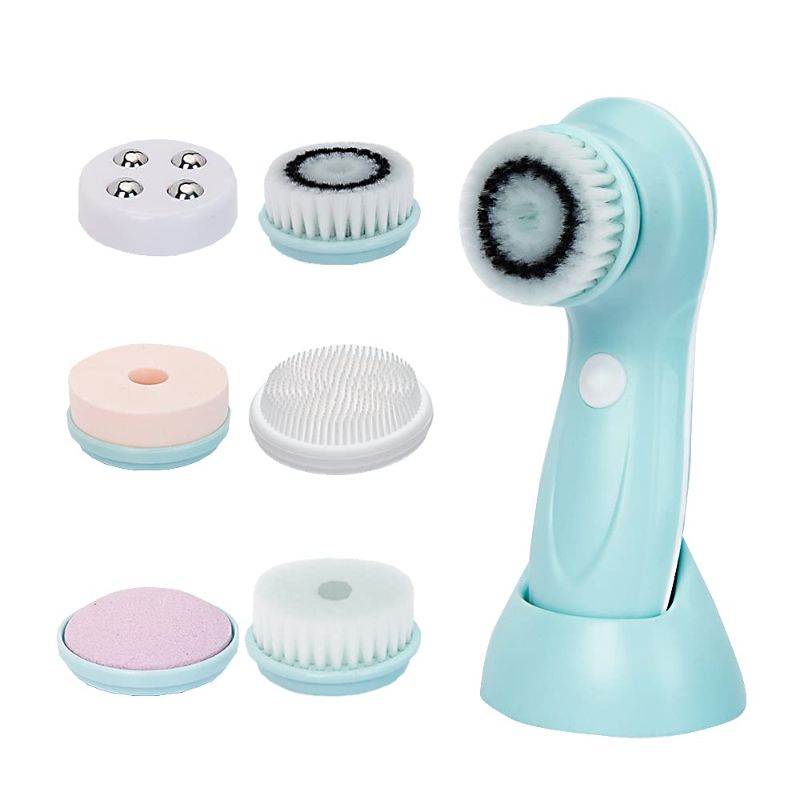 Photo 1 of Facial Cleaning Brush, Rechargeable Face Scrubber, IPX7 Waterproof with 6 Spin Face Brush Heads Set, Can Be Use for Exfoliating,Gentle Massaging and Deep Cleansing Skin Care, Ideal Gift
