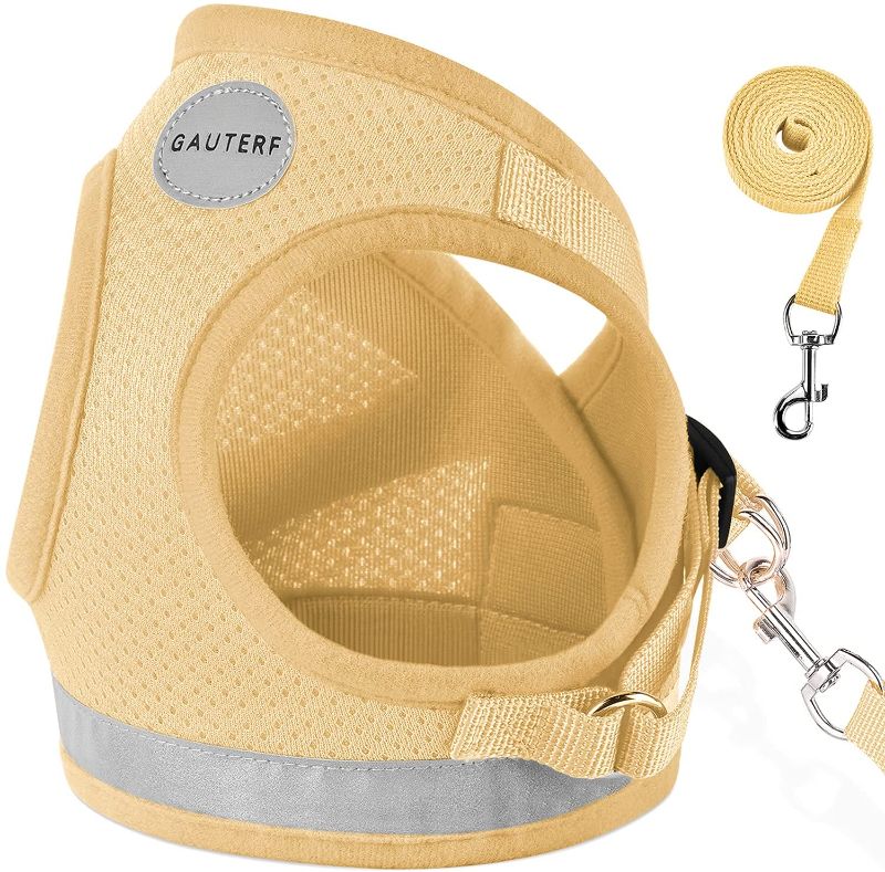 Photo 1 of Cat Harnesses and Puppy Harness with Leashes Set, Escape Proof Cat Harness, Adjustable Reflective Soft Mesh Vest Fit Puppy Kitten Rabbit Ferrets's Outdoor Harness
