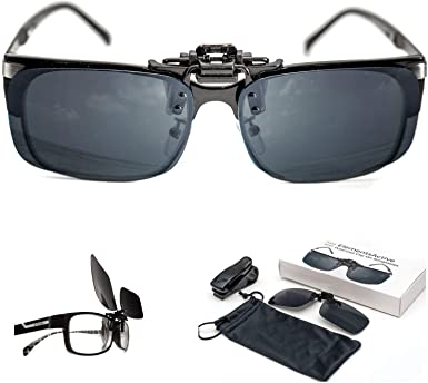 Photo 1 of (3 PACKS) Polarized Clip-on Driving Sunglasses with Flip Up, Anti-Reflective UV400, Large
