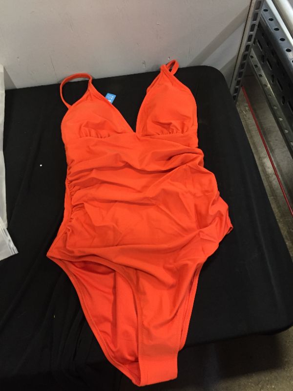 Photo 1 of CUPSHE Bright Day Shirring One Piece Swimsuit LARGE