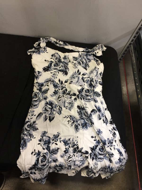 Photo 2 of CUPSHE Maren Black And White Rose Print Slip Dress MEDIUM